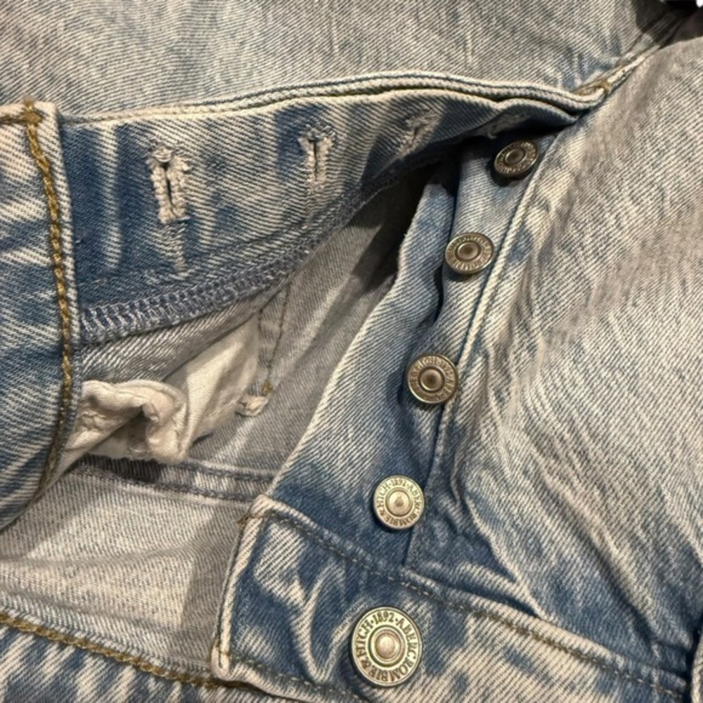 Abercrombie & Fitch Curve Love 90s Low Rise Baggy Jeans Light Wash Denim Size 30 - Picture 4 of 11